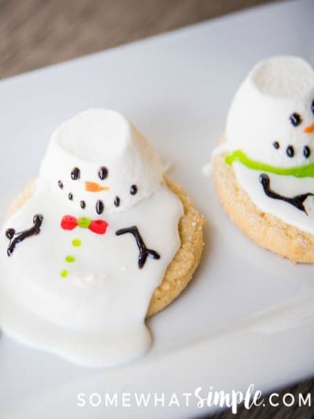 Melted Snowman Cookies – Somewhat Simple – Mrs. Claus favorite recipe